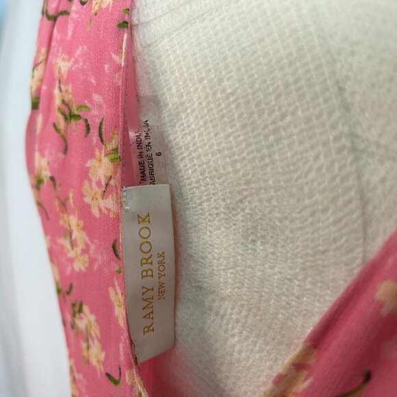 Ramy Brook Isabel Floral Handkerchief Dress Horizon Rose Pink Combo, 6 - Picture 10 of 13
